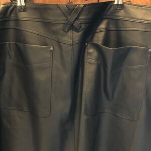 Black Faux Leather Skirt
